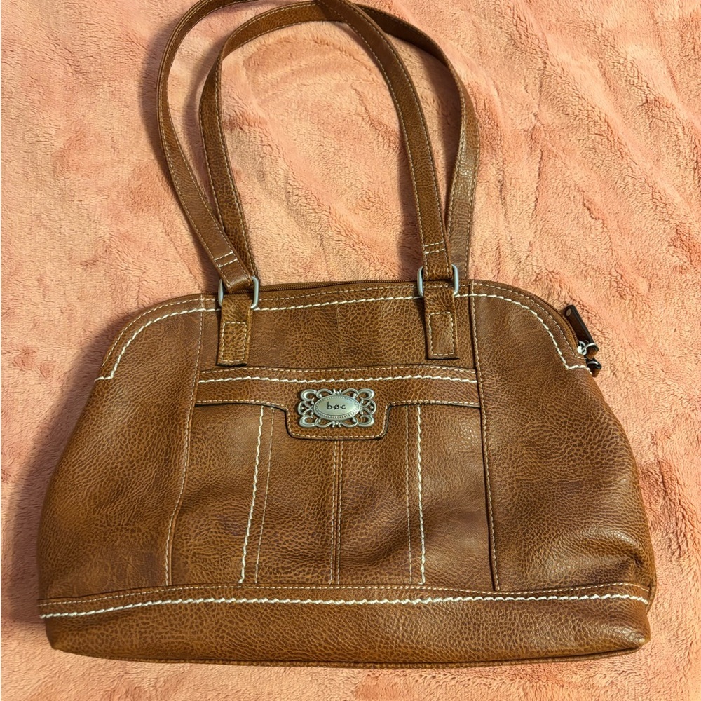 b.o.c. Born Concepts Brown Shoulder Bag Faux Leather Tote Purse